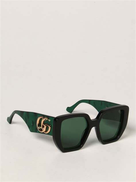 gucci green frame sunglasses|genuine gucci sunglasses.